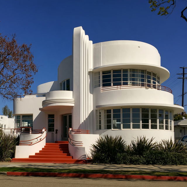 Streamline Moderne architecture style, Midjourney V8.2, render 4 of 4