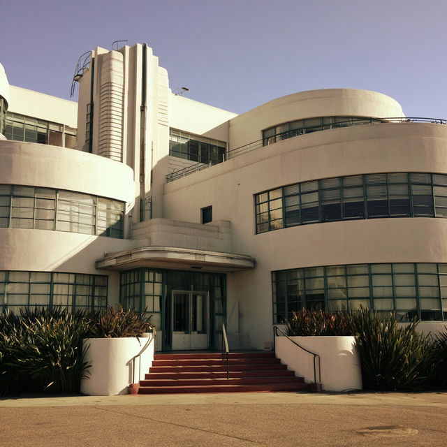 Streamline Moderne architecture style, Midjourney V8.2, render 3 of 4