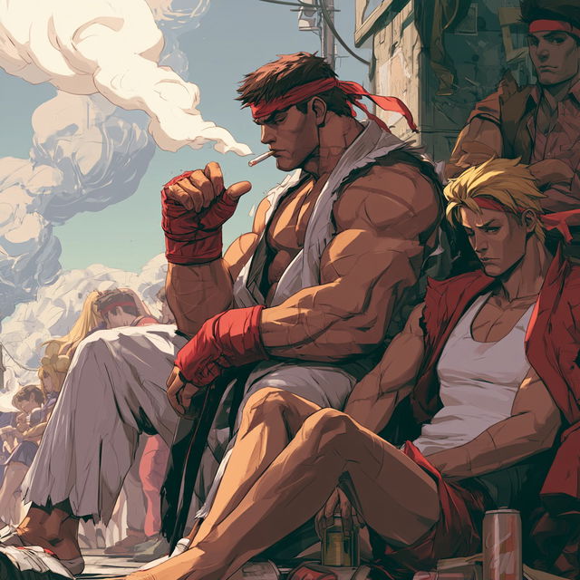 Street Fighter style, Midjourney V8.2, render 2 of 4