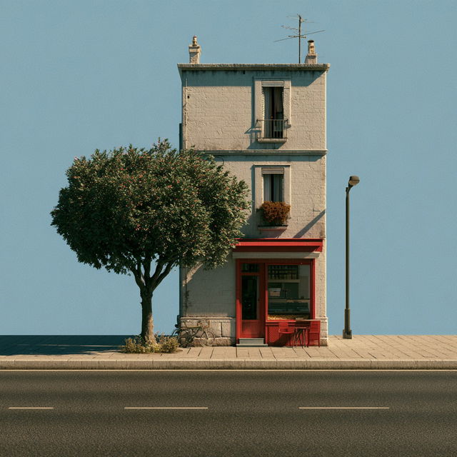Streetview style, Midjourney V8.2, render 2 of 4
