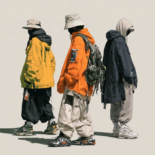 Streetwear style, Midjourney V8.2, render 2 of 4