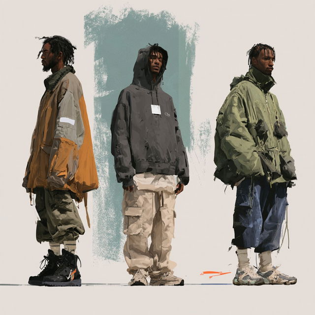 Streetwear style, Midjourney V8.2, render 4 of 4