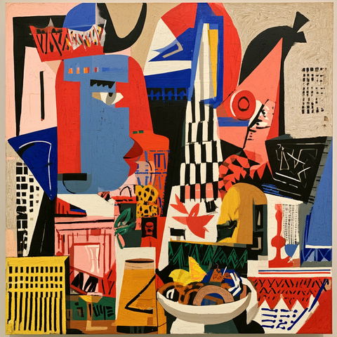 Stuart Davis style (Painters), Midjourney V8.2