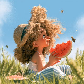 Summer style, Midjourney V8.2, render 3 of 4