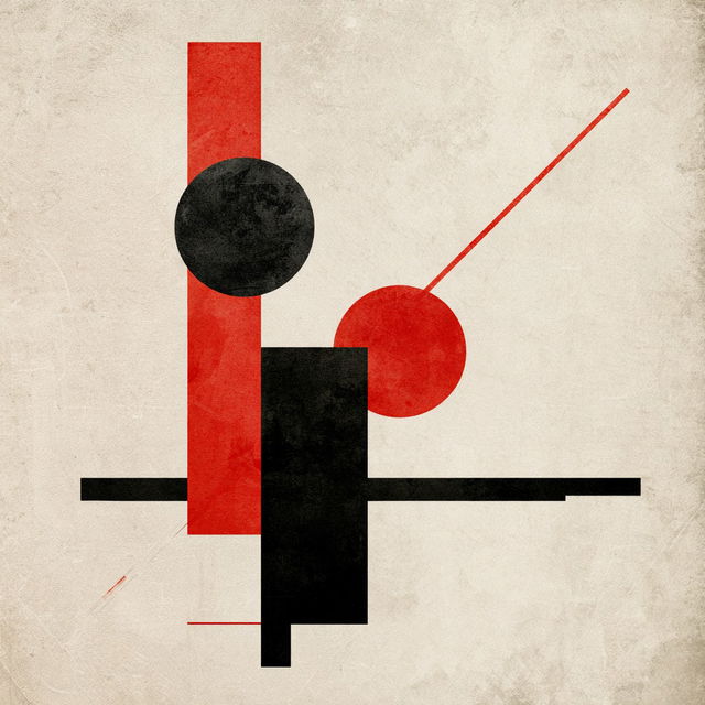Suprematism style, Midjourney V8.2, render 1 of 4