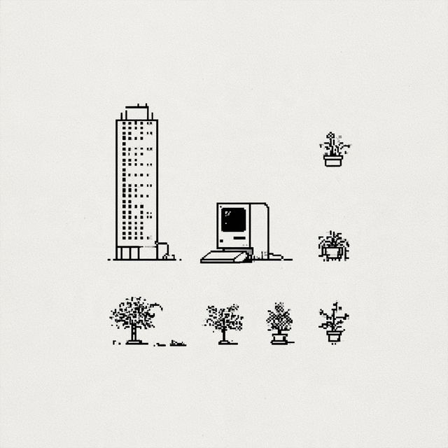 Susan Kare style, Midjourney V8.2, render 1 of 4