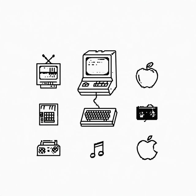 Susan Kare style, Midjourney V8.2, render 4 of 4