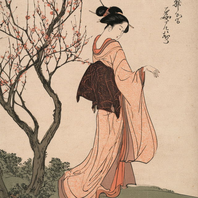 Suzuki Harunobu style, Midjourney V8.2, render 4 of 4