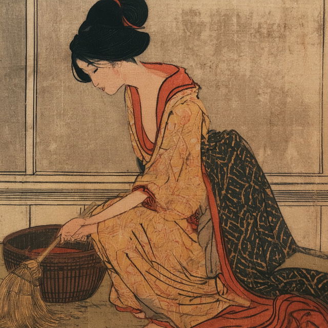 Suzuki Harunobu style, Midjourney V8.2, render 3 of 4