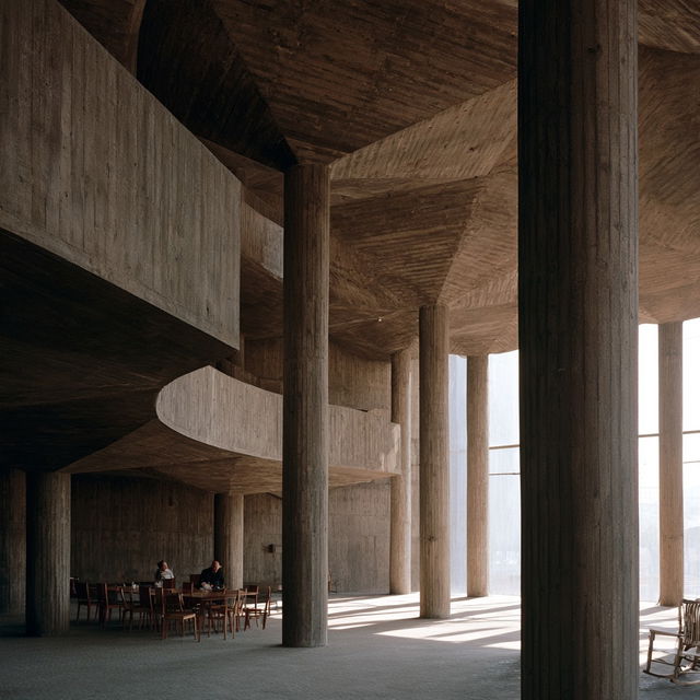 Sverre Fehn style, Midjourney V8.2, render 1 of 4