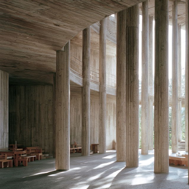 Sverre Fehn style, Midjourney V8.2, render 4 of 4
