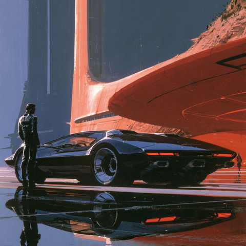 Syd Mead style (Designers), Midjourney V8.2