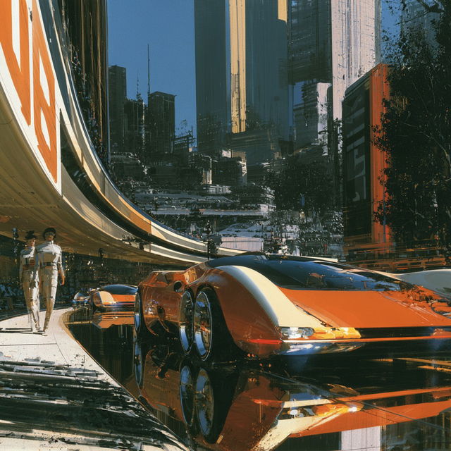 Syd Mead style, Midjourney V8.2, render 2 of 4