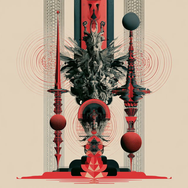 Symmetrical composition style, Midjourney V8.2, render 4 of 4
