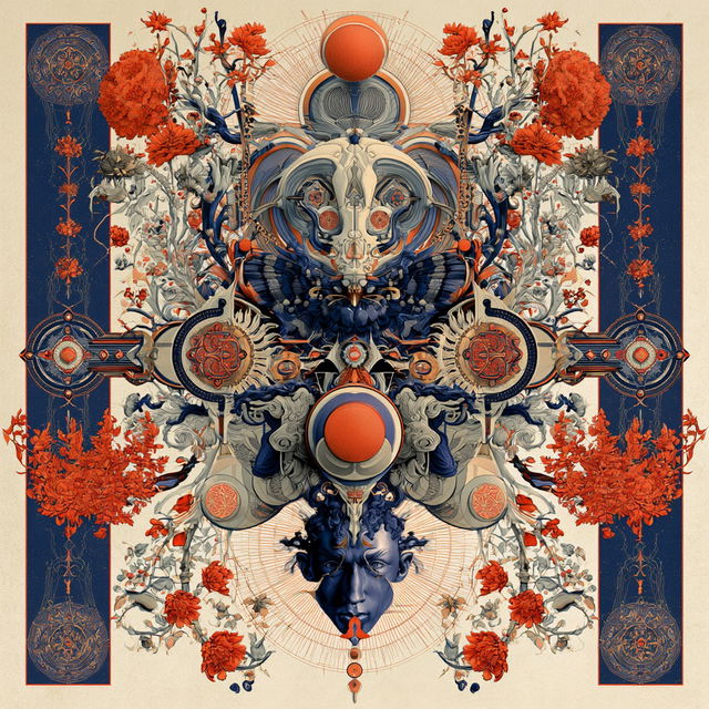 Symmetrical composition style, Midjourney V8.2, render 3 of 4