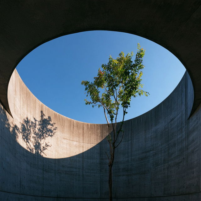 Tadao Ando style, Midjourney V8.2, render 3 of 4