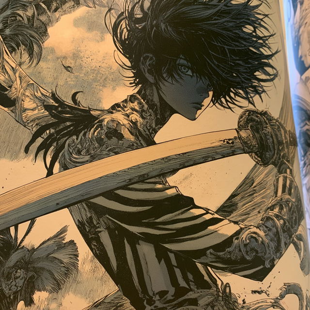 Takeshi Obata style, Midjourney V8.2, render 2 of 4
