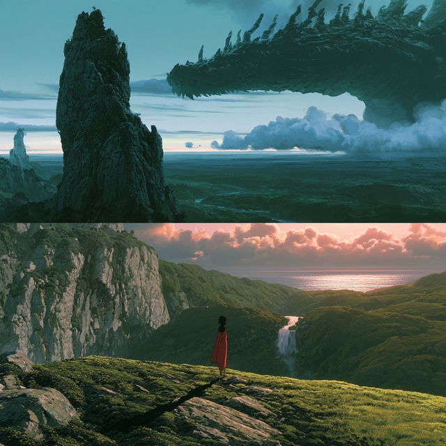 Tales from Earthsea style, Midjourney V8.2, render 3 of 4