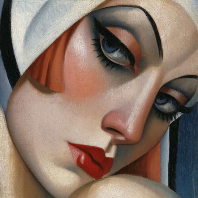 Tamara de Lempicka style, Midjourney V8.2, render 3 of 4