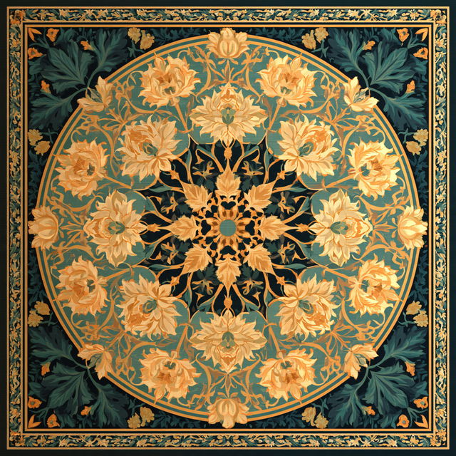 Tapestry style, Midjourney V8.2, render 3 of 4