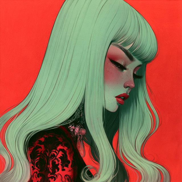 Tara McPherson style, Midjourney V8.2, render 3 of 4