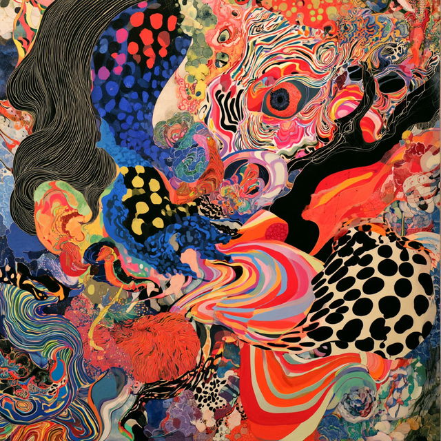 Taro Okamoto style, Midjourney V8.2, render 4 of 4