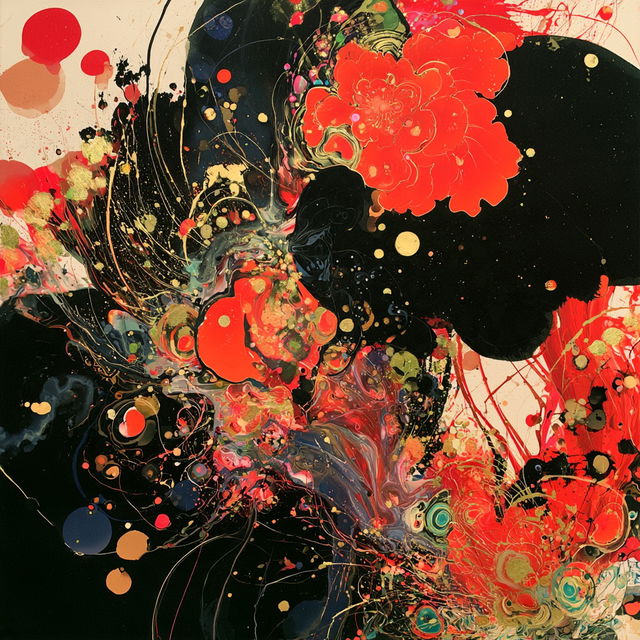 Taro Okamoto style, Midjourney V8.2, render 3 of 4