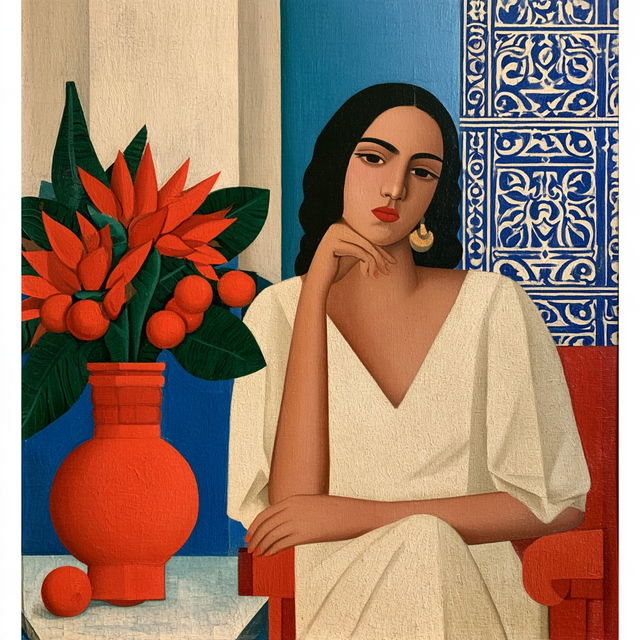 Tarsila do Amaral style, Midjourney V8.2, render 3 of 4