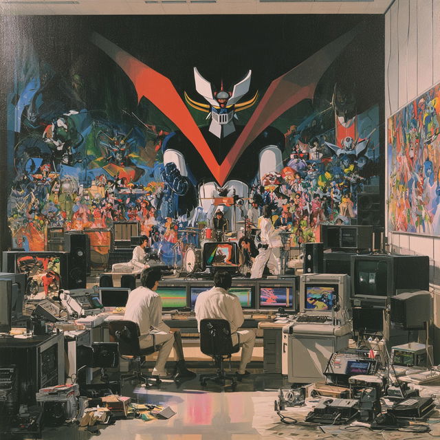 Tatsunoko Production studio style, Midjourney V8.2, render 3 of 4