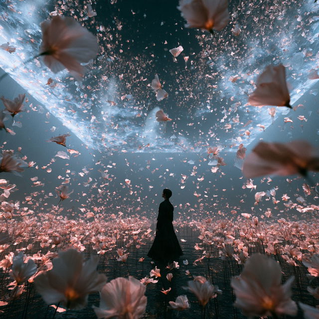 teamLab style, Midjourney V8.2, render 2 of 4