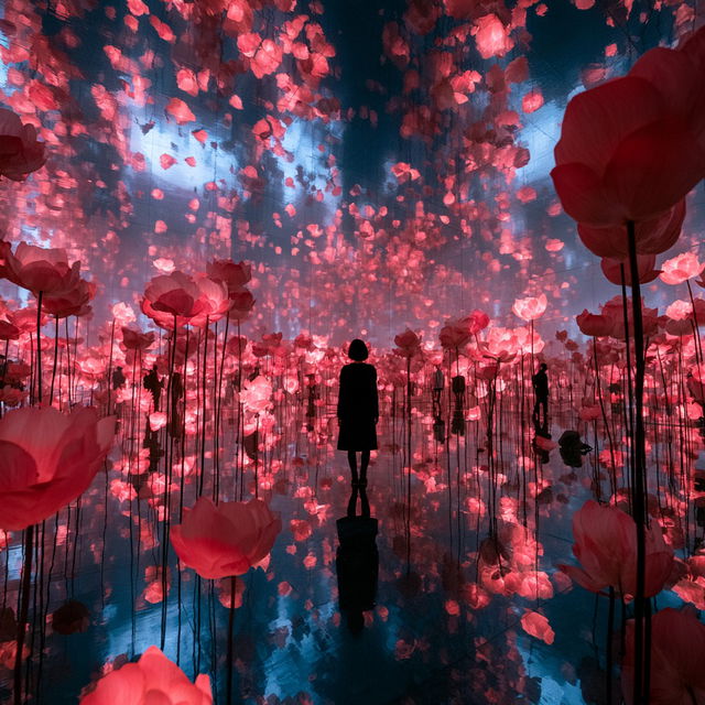 teamLab style, Midjourney V8.2, render 4 of 4