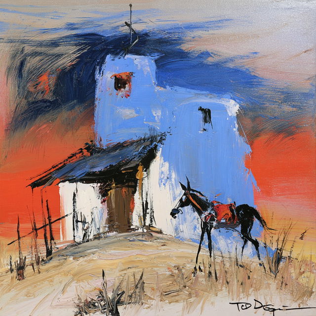 Ted DeGrazia style, Midjourney V8.2, render 2 of 4