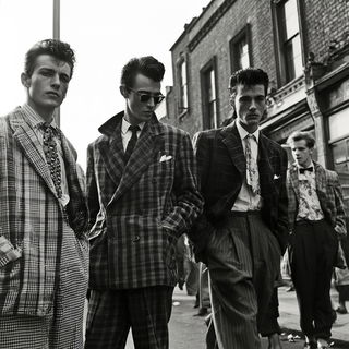 Teddy Boys fashion style, Midjourney V8.2, render 1 of 4