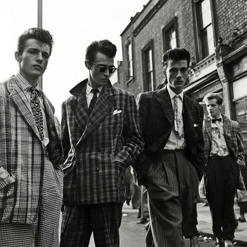 Teddy Boys fashion style (Genres), Midjourney V8.2