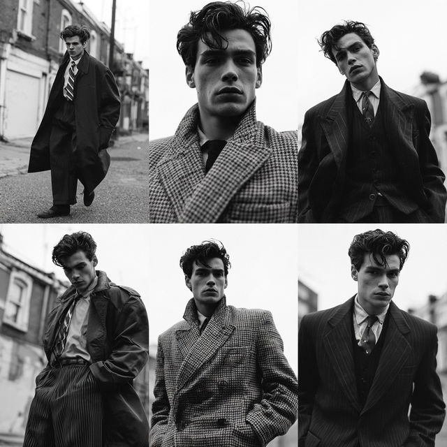 Teddy Boys fashion style, Midjourney V8.2, render 4 of 4