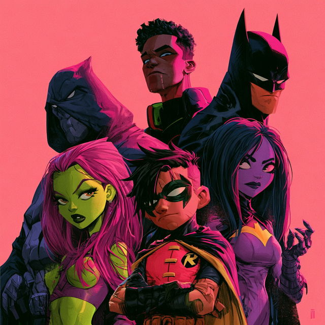 Teen Titans style, Midjourney V8.2, render 3 of 4