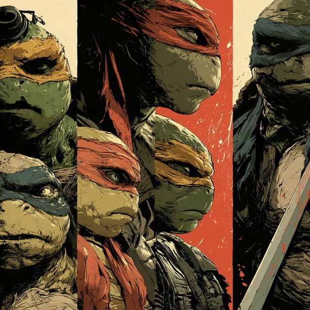 Teenage Mutant Ninja Turtles style, Midjourney V8.2, render 2 of 4