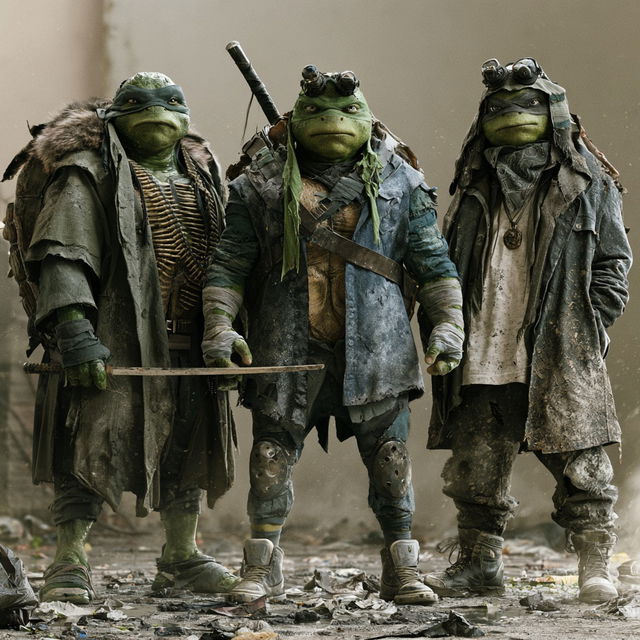 Teenage Mutant Ninja Turtles style, Midjourney V8.2, render 3 of 4