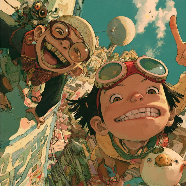 Tekkonkinkreet style, Midjourney V8.2, render 2 of 4