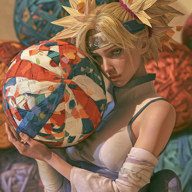 Temari style, Midjourney V8.2, render 3 of 4