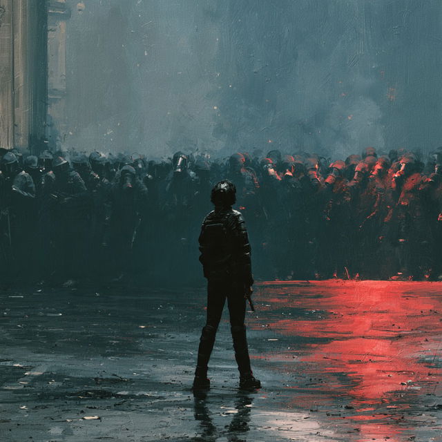 Tense atmosphere style, Midjourney V8.2, render 2 of 4