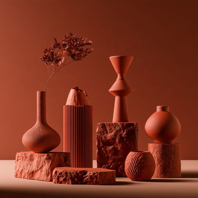 Terracotta style, Midjourney V8.2, render 3 of 4