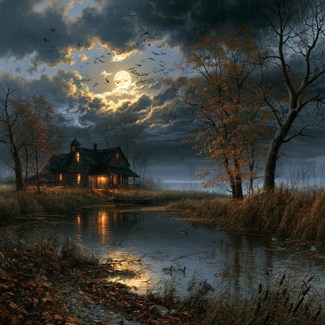Terry Redlin style, Midjourney V8.2, render 4 of 4