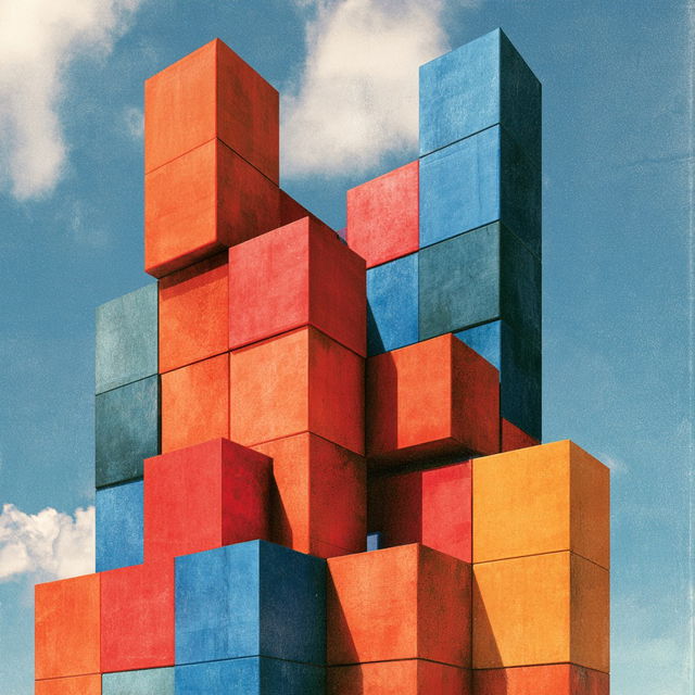 Tetris style, Midjourney V8.2, render 4 of 4