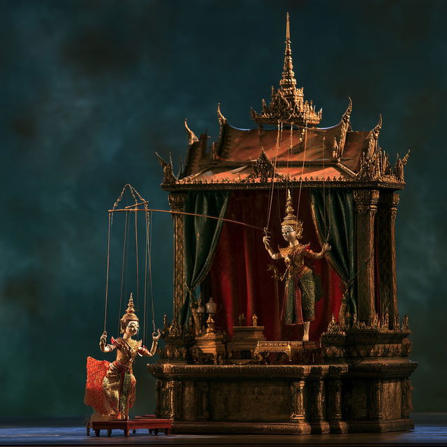 Thai puppet theater style, Midjourney V8.2, render 4 of 4