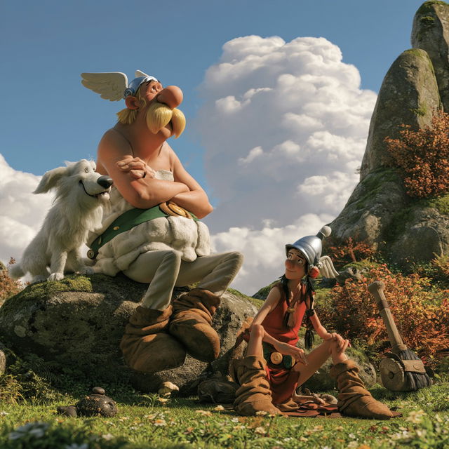 The Adventures of Asterix style, Midjourney V8.2, render 2 of 4