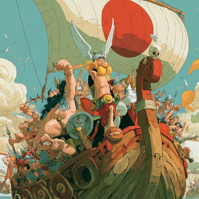The Adventures of Asterix style, Midjourney V8.2, render 4 of 4