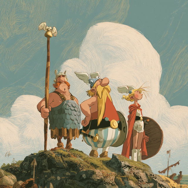 The Adventures of Asterix style, Midjourney V8.2, render 3 of 4
