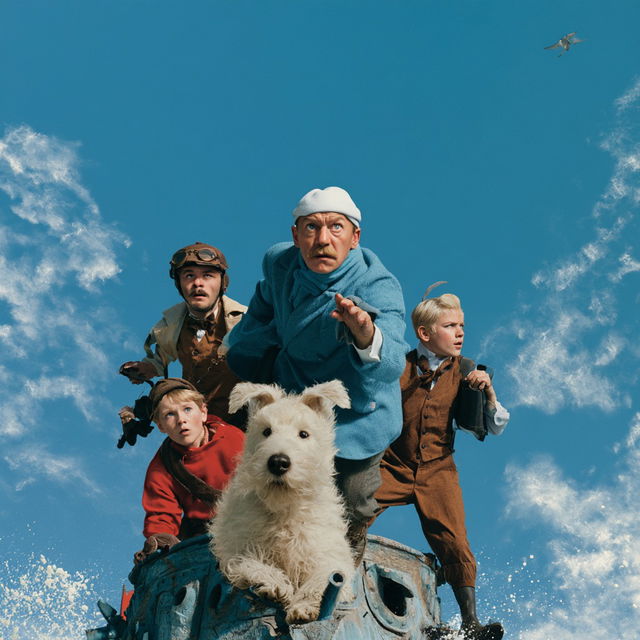 The Adventures of Tintin style, Midjourney V8.2, render 2 of 4