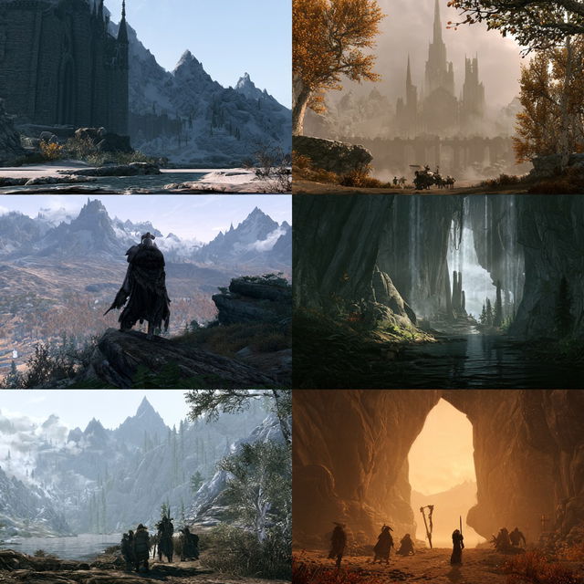 The Elder Scrolls style, Midjourney V8.2, render 2 of 4